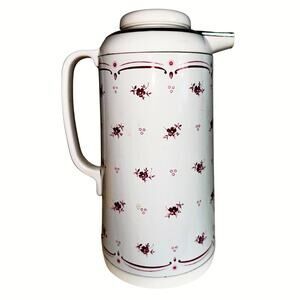 Vintage Diamond Japan Floral Thermos Carafe — Vacuum Insulated Coffee Server